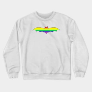 Gay/Rainbow Pride Flag: Halloween Bat Crewneck Sweatshirt